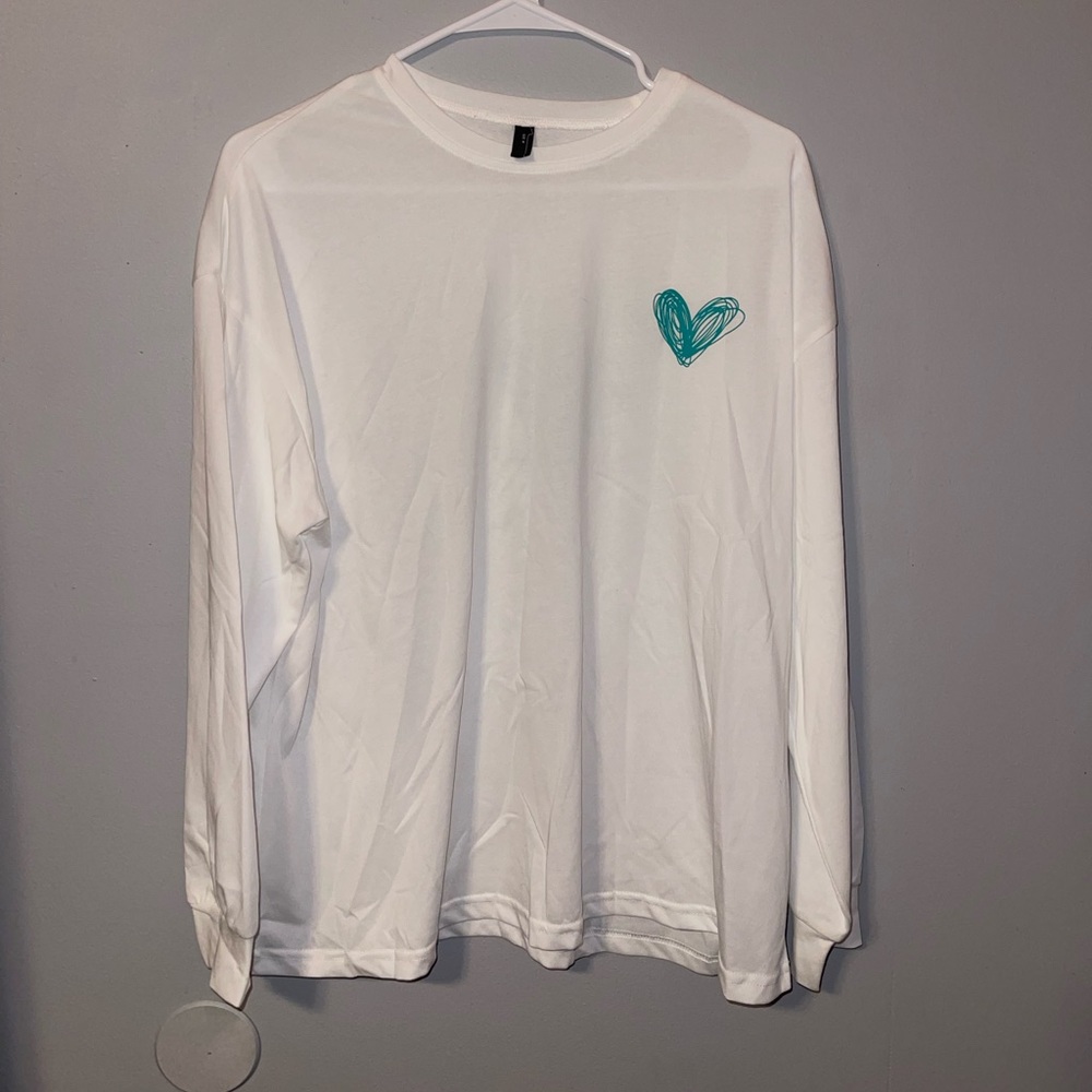 White graphic long sleeve